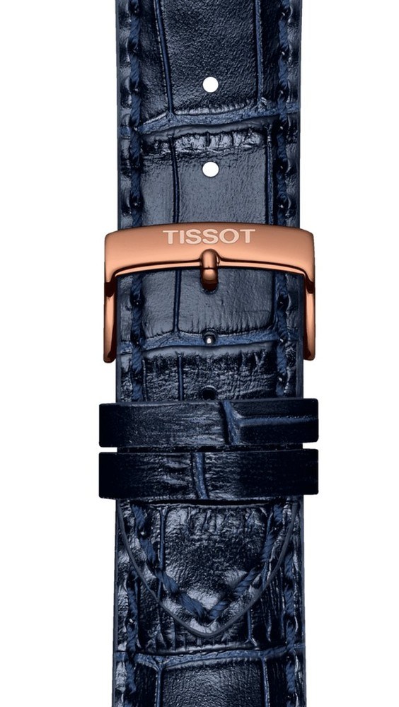 Мужские кварцевый хронограф часы Tissot T116 T-Sport Chrono XL T116.617.36.042.00 синий кожа — Изображение 4