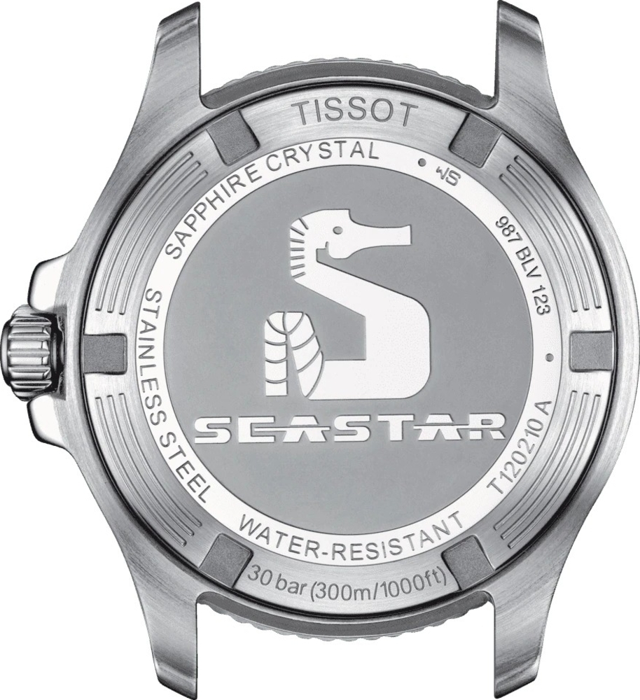 Женские часы Tissot T120 T-Sport Seastar 1000 T120.210.11.041.00, механизм кварцевый, циферблат синий, браслет нержавеющая сталь — Изображение 4