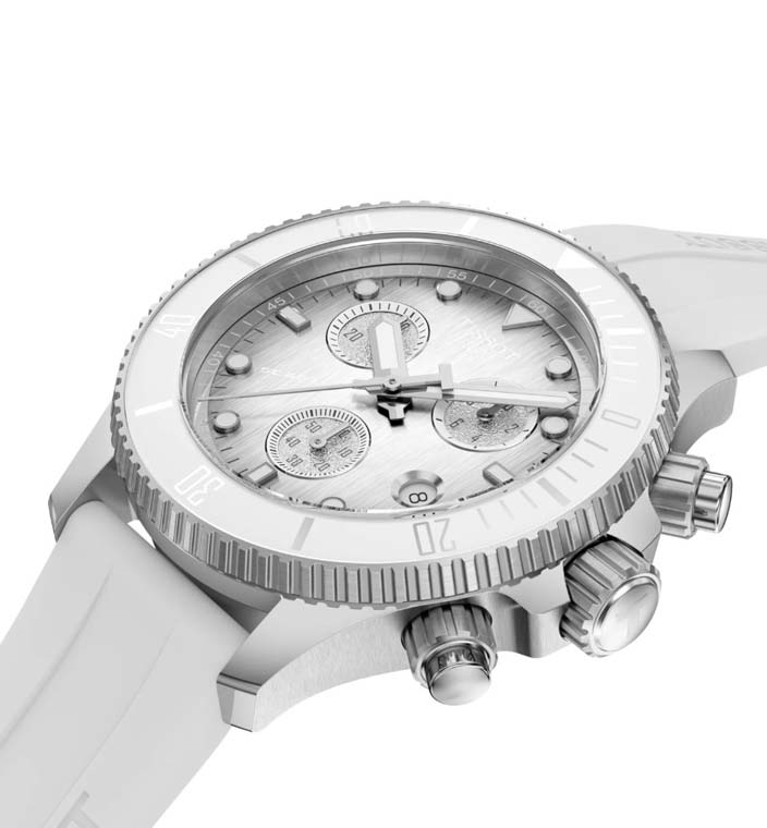 Женские кварцевый часы Tissot T120 T-Sport Seastar 1000 T120.217.17.011.00 серый синтетика — Изображение 6