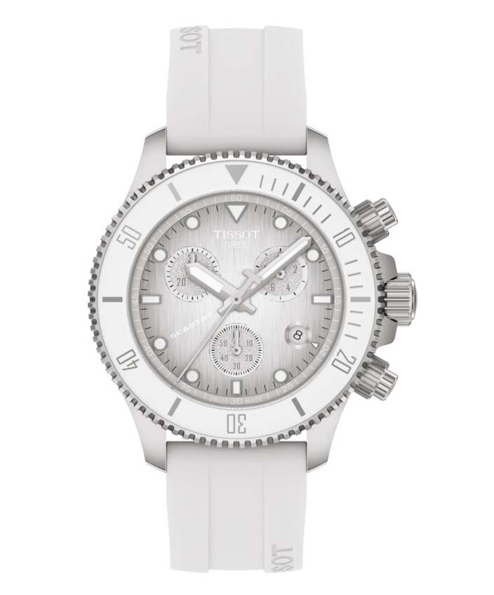 Женские кварцевый часы Tissot T120 T-Sport Seastar 1000 T120.217.17.011.00 серый синтетика — Изображение 1