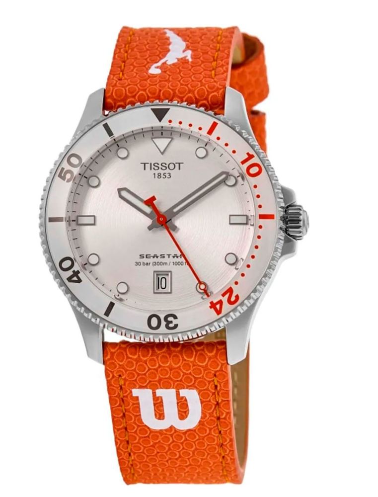 Унисекс часы Tissot T120 T-Sport Seastar 1000   T120.410.17.011.00, механизм кварцевый, циферблат белый, браслет композитный материал — Изображение 3