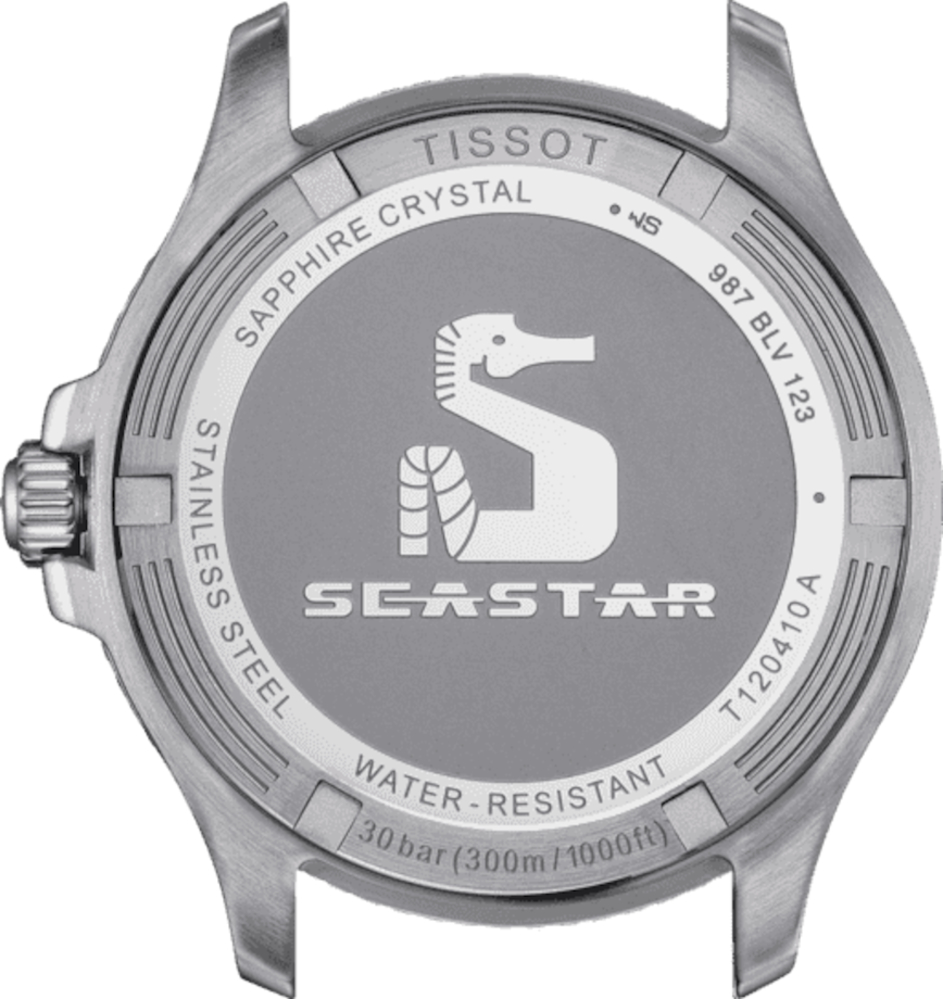 Мужские часы Tissot T120 T-Sport Seastar 1000 T120.410.27.051.00, механизм кварцевый, циферблат черный, браслет каучук — Изображение 3