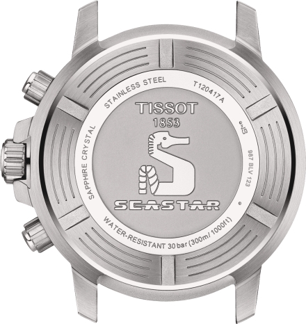 Мужские часы Tissot T066 T-Sport Seastar 1000 T120.417.11.041.03, механизм кварцевый, циферблат синий, браслет нержавеющая сталь — Изображение 2