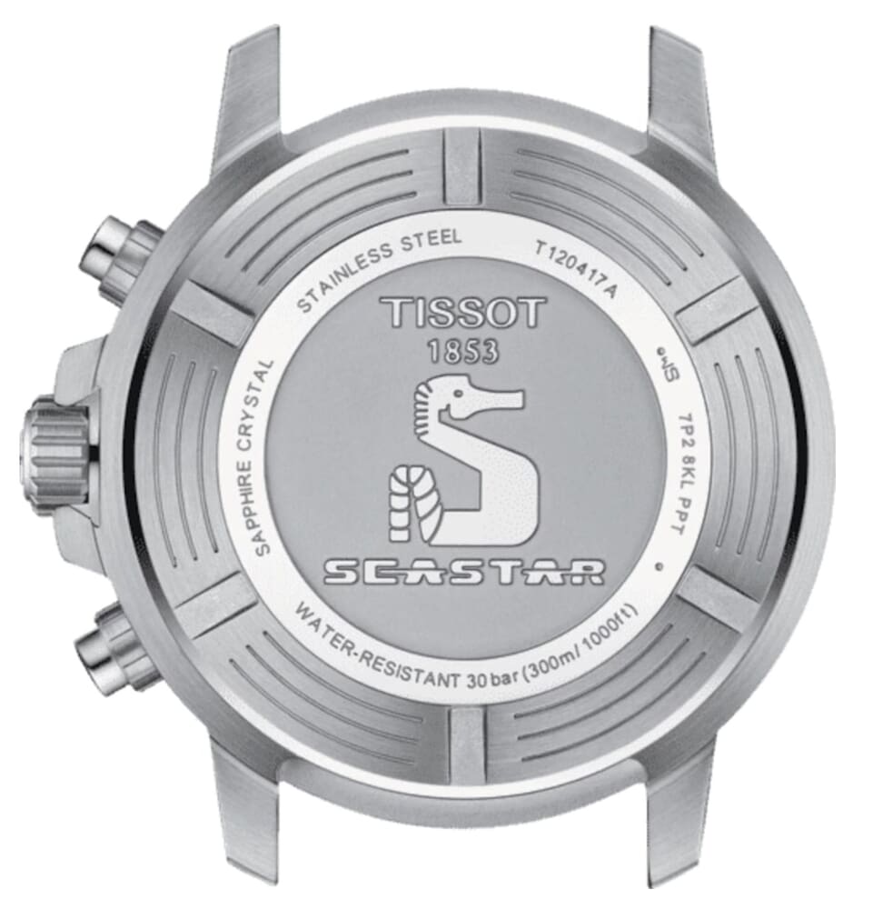 Мужские часы Tissot T120 T-Sport Seastar 1000 T120.417.17.081.01, механизм кварцевый, циферблат серый, браслет текстиль — Изображение 2