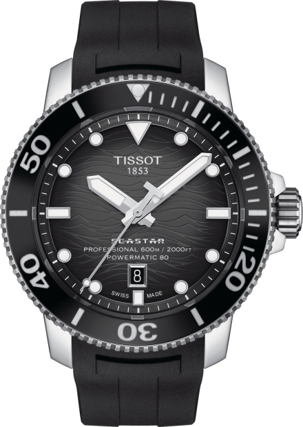 Мужские механический с автоподзаводом часы Tissot T066 T-Sport Seastar 1000 T120.607.17.441.00 черный каучук — Изображение 1