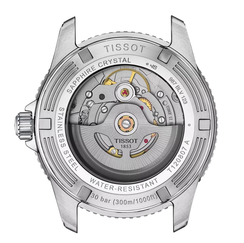 Мужские часы Tissot T120 T-Sport Seastar 1000   T120.807.22.051.00, механизм механический с автоподзаводом, циферблат серый, браслет нержавеющая сталь + pvd — Изображение 3