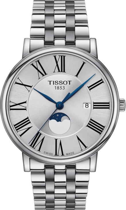 Мужские кварцевый часы Tissot T085 T-Classic Carson T122.423.11.033.00 серый нержавеющая сталь — Изображение 1