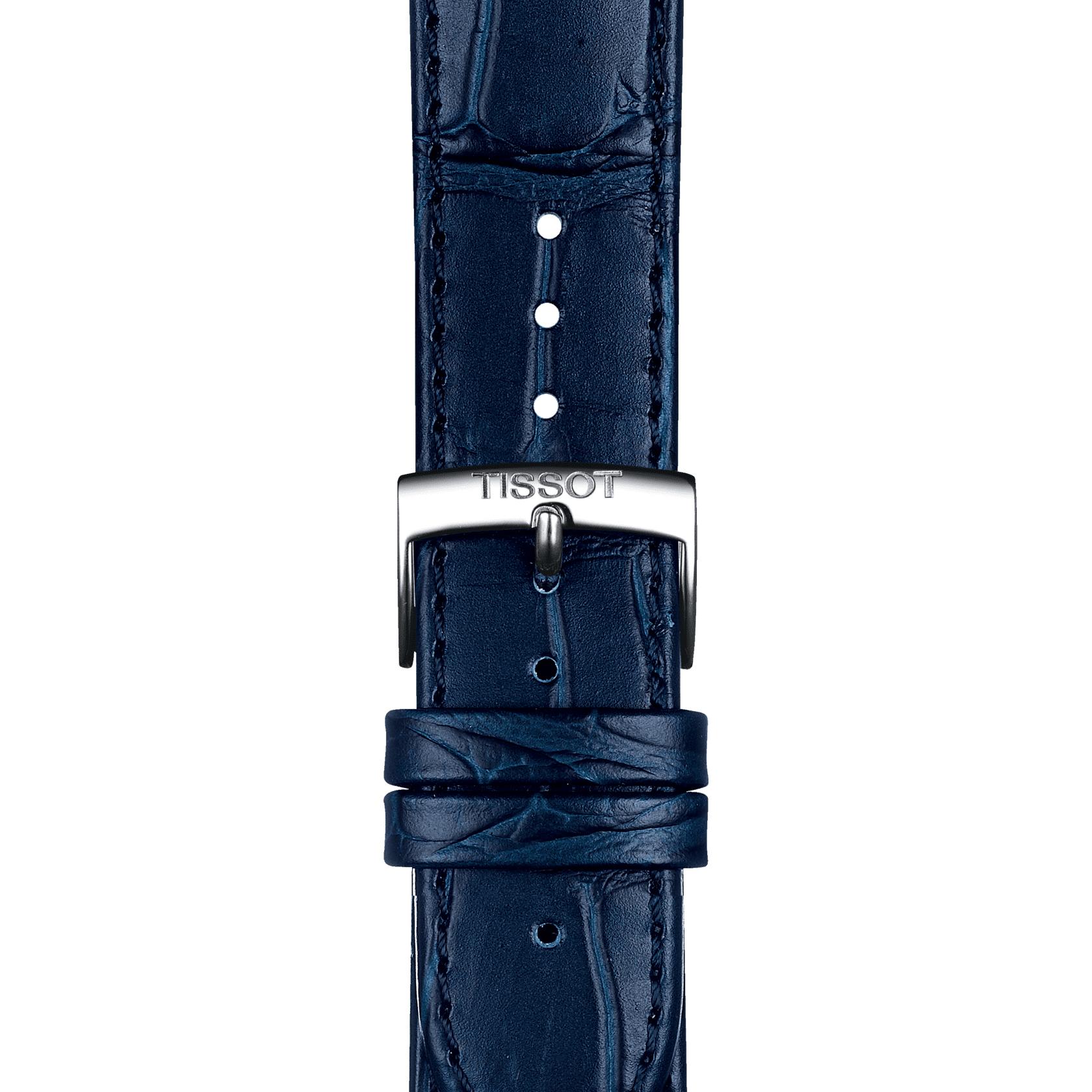 Мужские кварцевый часы Tissot T085 T-Classic Carson T122.423.16.043.00 синий кожа — Изображение 2
