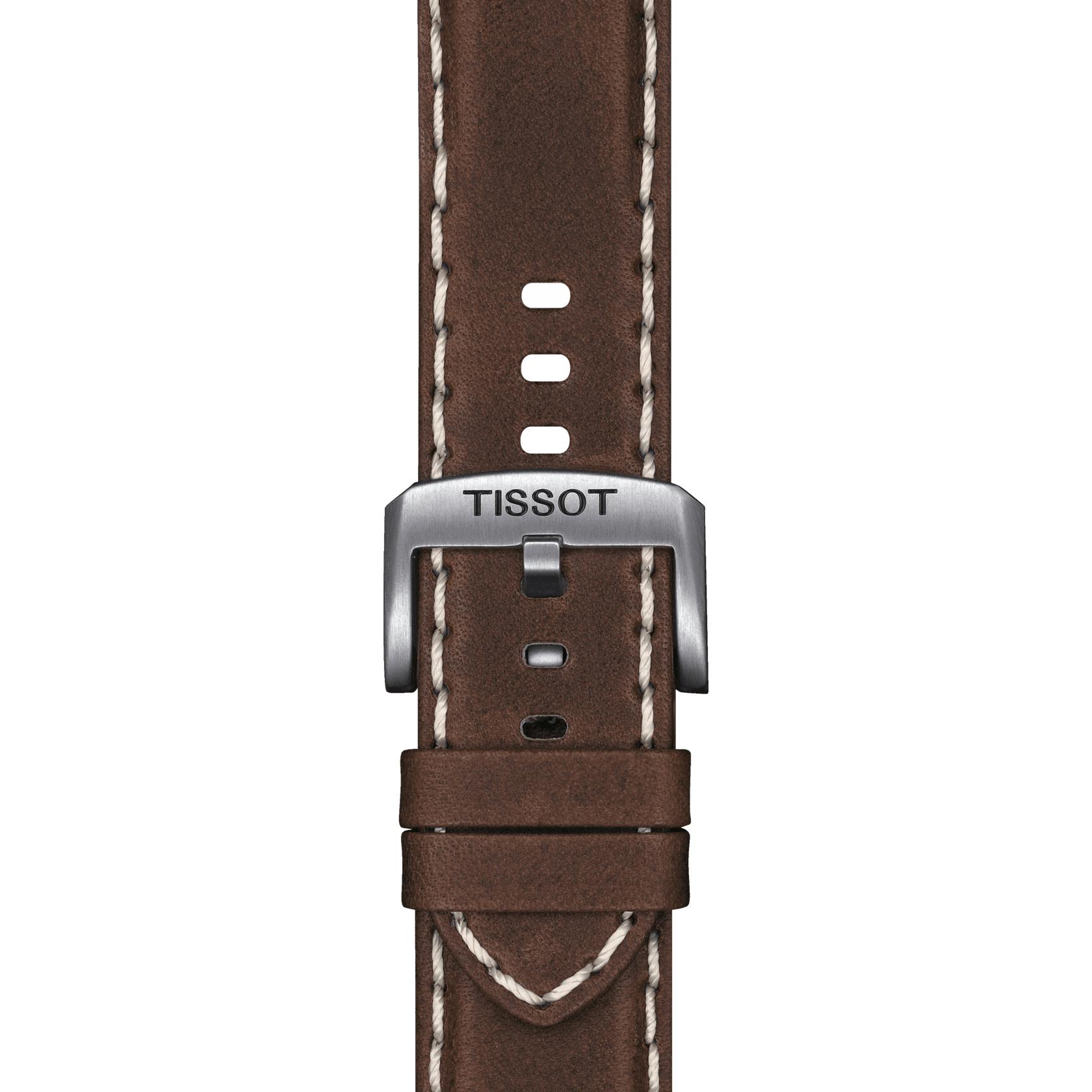 Мужские часы Tissot T125 T-Sport Supersport Chrono Quartz T125.617.16.041.00, механизм кварцевый, циферблат синий, браслет кожа — Изображение 2