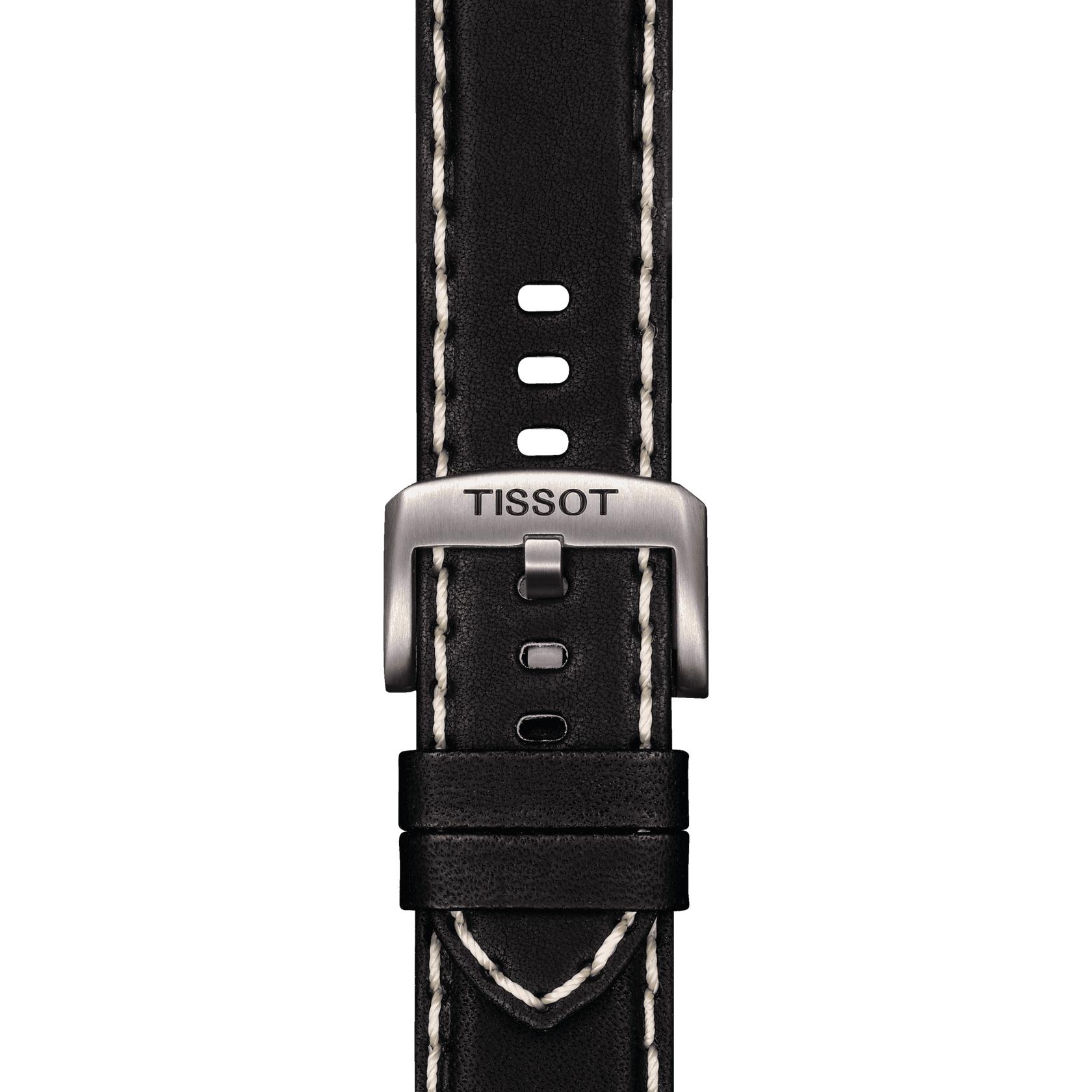 Мужские часы Tissot T125 T-Sport Supersport Chrono Quartz T125.617.16.051.00, механизм кварцевый, циферблат черный, браслет кожа — Изображение 2
