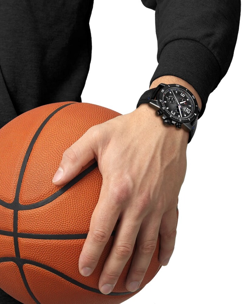 Мужские часы Tissot T125 T-Sport Supersport Chrono Quartz T125.617.37.067.00, механизм кварцевый, циферблат черный, браслет кожа — Изображение 4