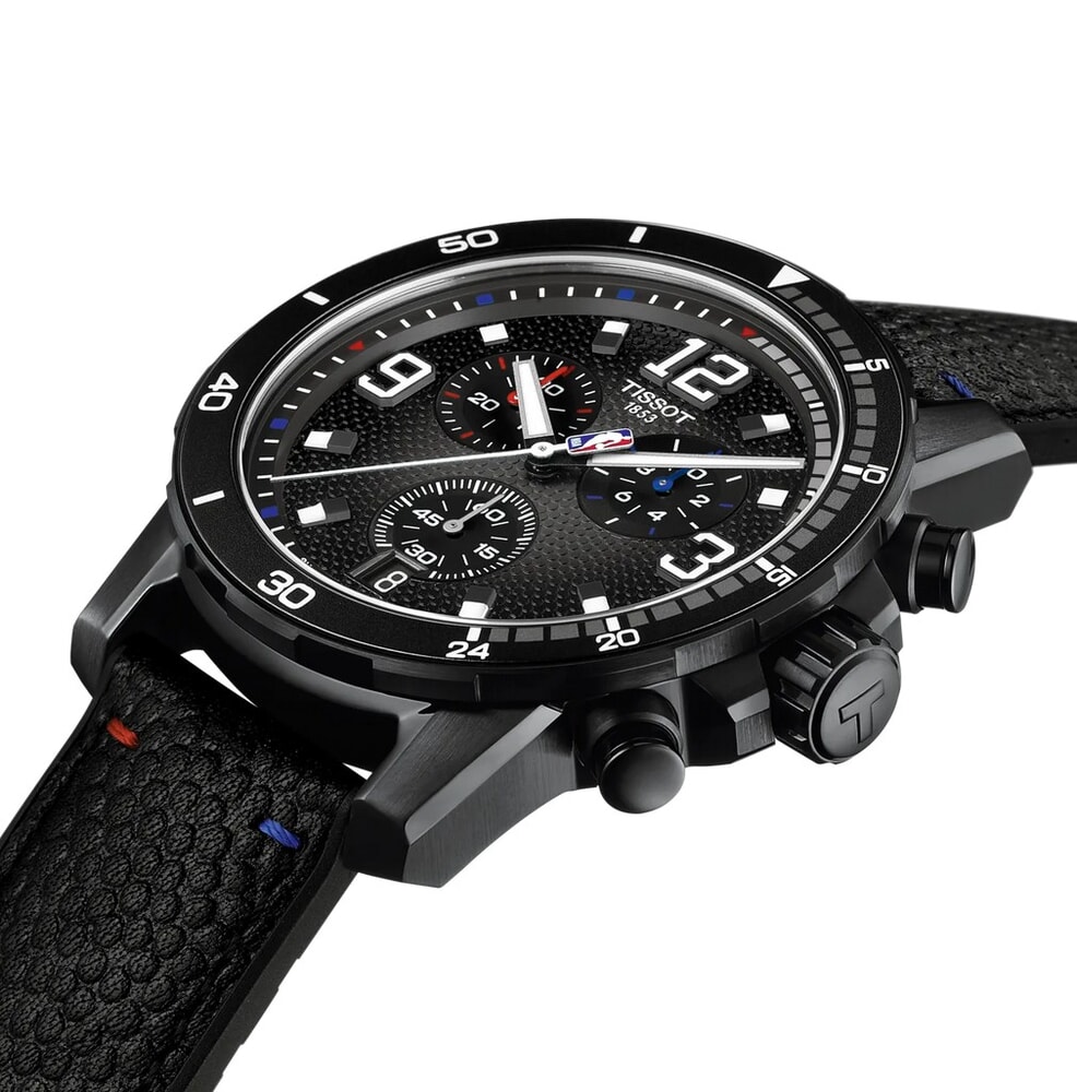 Мужские часы Tissot T125 T-Sport Supersport Chrono Quartz T125.617.37.067.00, механизм кварцевый, циферблат черный, браслет кожа — Изображение 5
