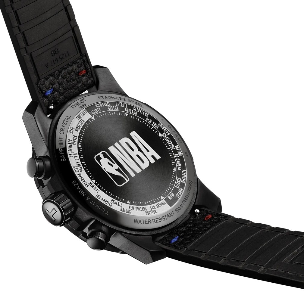 Мужские часы Tissot T125 T-Sport Supersport Chrono Quartz T125.617.37.067.00, механизм кварцевый, циферблат черный, браслет кожа — Изображение 6