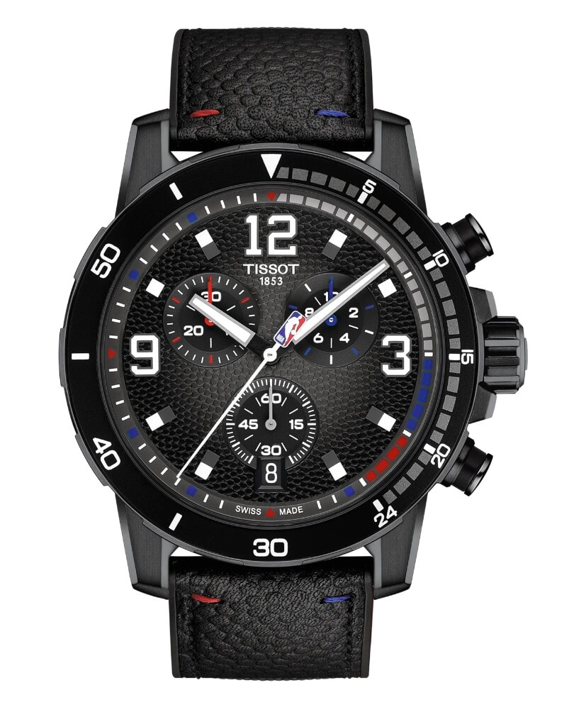 Мужские часы Tissot T125 T-Sport Supersport Chrono Quartz T125.617.37.067.00, механизм кварцевый, циферблат черный, браслет кожа — Изображение 1
