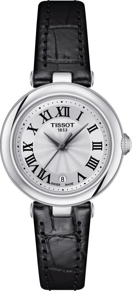Женские часы Tissot T126 T-Lady Bellissima T126.010.16.013.00, механизм кварцевый, циферблат черный, браслет кожа — Изображение 1