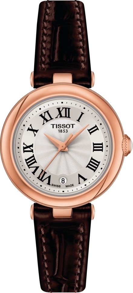 Женские часы Tissot T126 T-Lady Bellissima T126.010.36.013.00, механизм кварцевый, циферблат белый, браслет кожа — Изображение 1