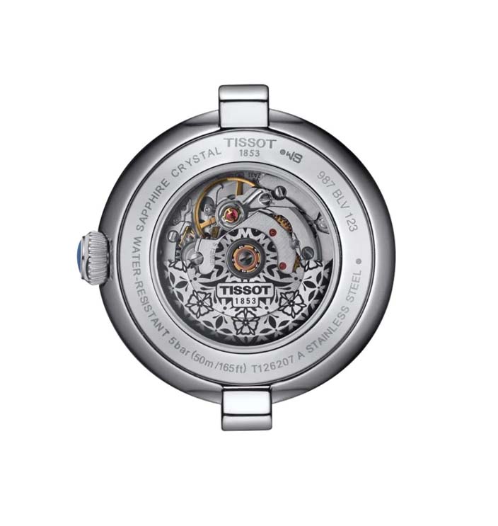 Женские механический с автоподзаводом часы Tissot T126 T-Lady Bellissima T126.207.16.013.00 белый кожа — Изображение 3