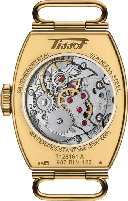Женские механический часы Tissot T128 Heritage Porto T128.161.36.262.00 золотистый кожа — Изображение 2