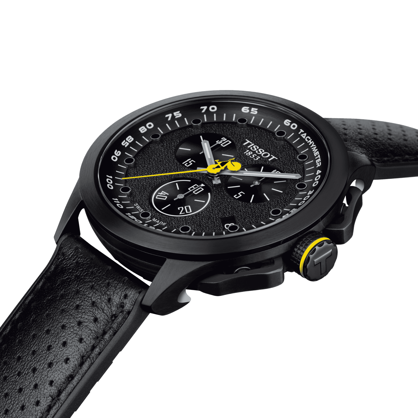 Мужские часы Tissot T135 T-Race Cycling Tour De France 2022 Special Edition T135.417.37.051.00, механизм кварцевый, циферблат черный, браслет кожа — Изображение 6