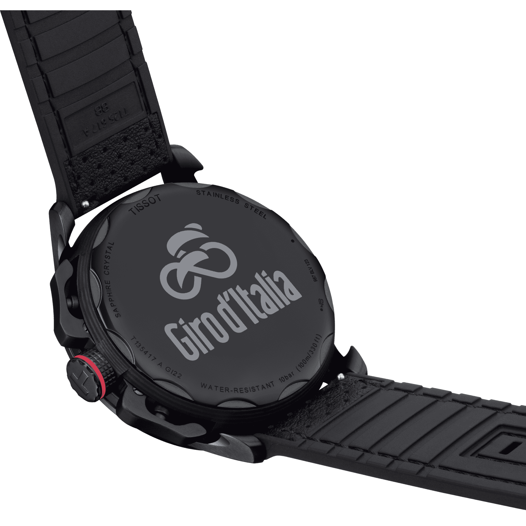 Мужские часы Tissot T135 T-Race Cycling Tour De France 2022 Special Edition T135.417.37.051.01, механизм кварцевый, циферблат черный, браслет кожа — Изображение 5