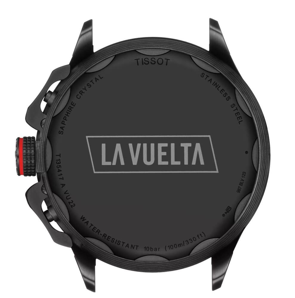 Мужские кварцевый часы Tissot T135 T-Race Cycling Vuelta 2023 T135.417.37.051.04 красный силикон — Изображение 4