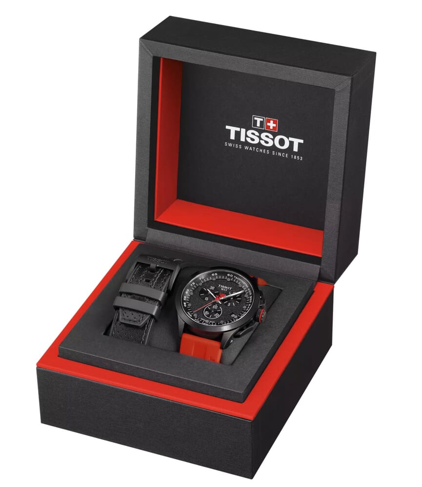 Мужские кварцевый часы Tissot T135 T-Race Cycling Vuelta 2023 T135.417.37.051.04 красный силикон — Изображение 7