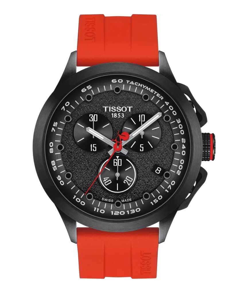 Мужские кварцевый часы Tissot T135 T-Race Cycling Vuelta 2023 T135.417.37.051.04 красный силикон — Изображение 1