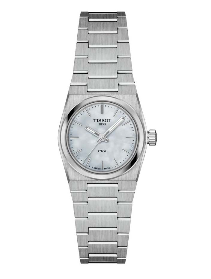 Женские часы Tissot T137 T-Classic PRX T137.010.11.111.00, механизм кварцевый, циферблат белый, браслет нержавеющая сталь — Изображение 1