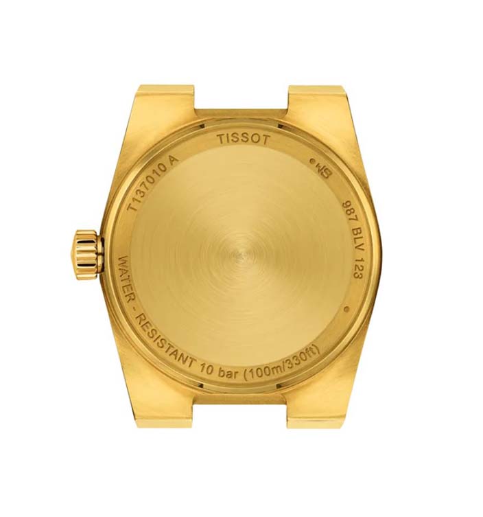 Женские часы Tissot T137 T-Classic PRX T137.010.33.021.00, механизм кварцевый, циферблат золотистый, браслет нержавеющая сталь + pvd — Изображение 3