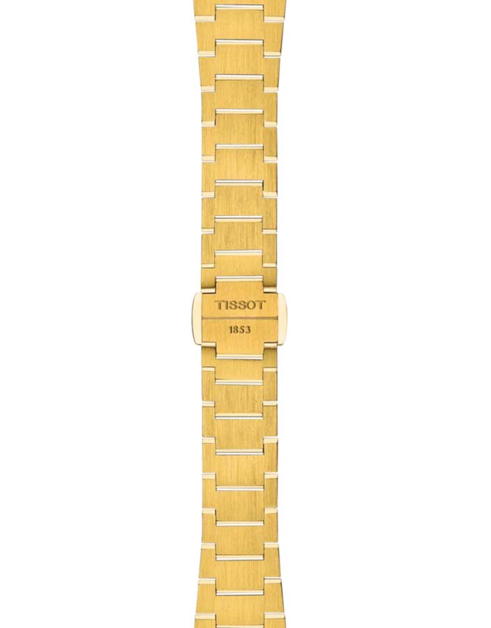 Женские часы Tissot T137 T-Classic PRX T137.010.33.021.00, механизм кварцевый, циферблат золотистый, браслет нержавеющая сталь + pvd — Изображение 4