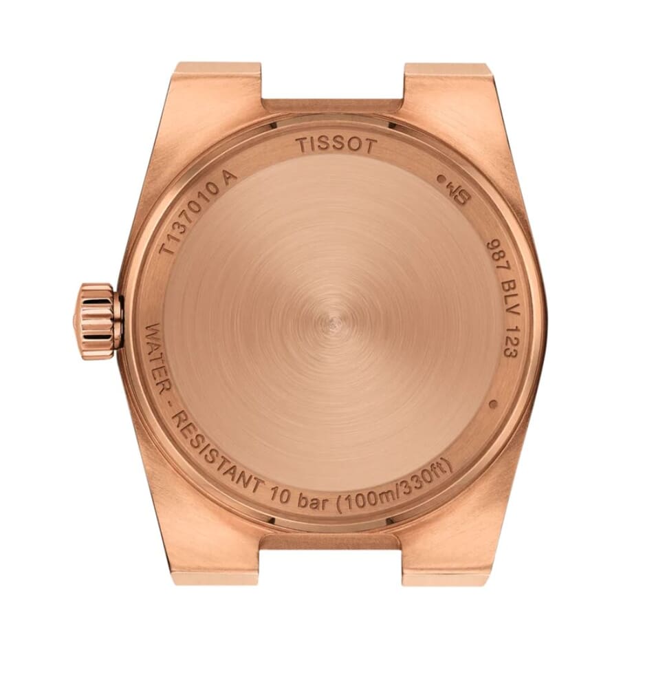 Женские часы Tissot T137 T-Classic PRX T137.010.33.506.00, механизм кварцевый, циферблат золотистый, браслет нержавеющая сталь + pvd — Изображение 3