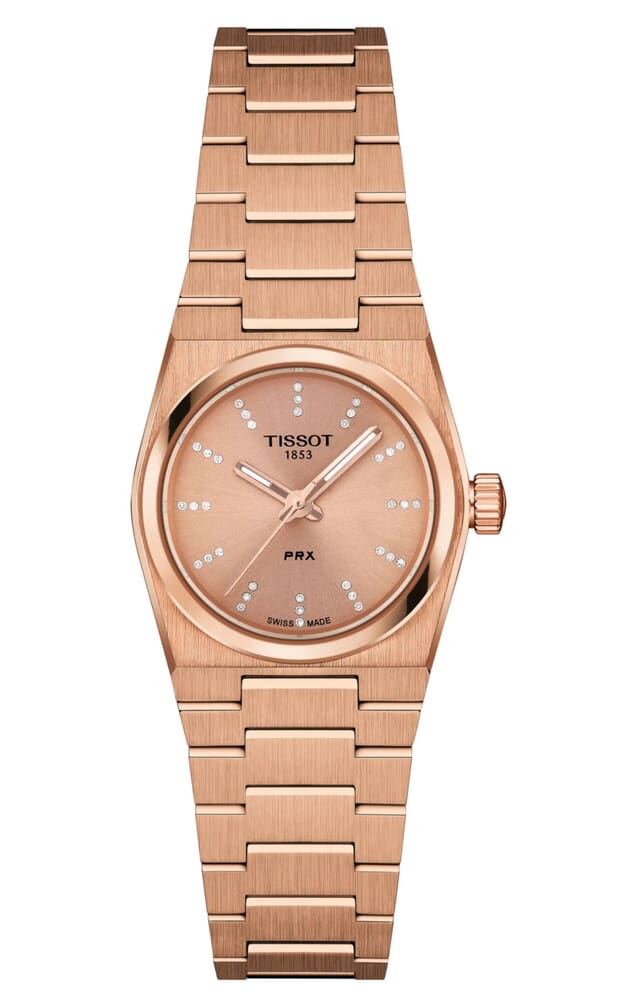 Женские часы Tissot T137 T-Classic PRX T137.010.33.506.00, механизм кварцевый, циферблат золотистый, браслет нержавеющая сталь + pvd — Изображение 1
