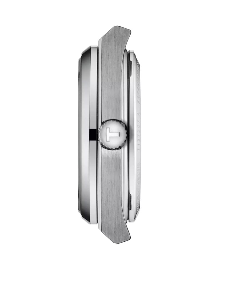 Женские часы Tissot T137 T-Classic PRX T137.207.11.051.00, механизм механический с автоподзаводом, циферблат черный, браслет нержавеющая сталь — Изображение 2