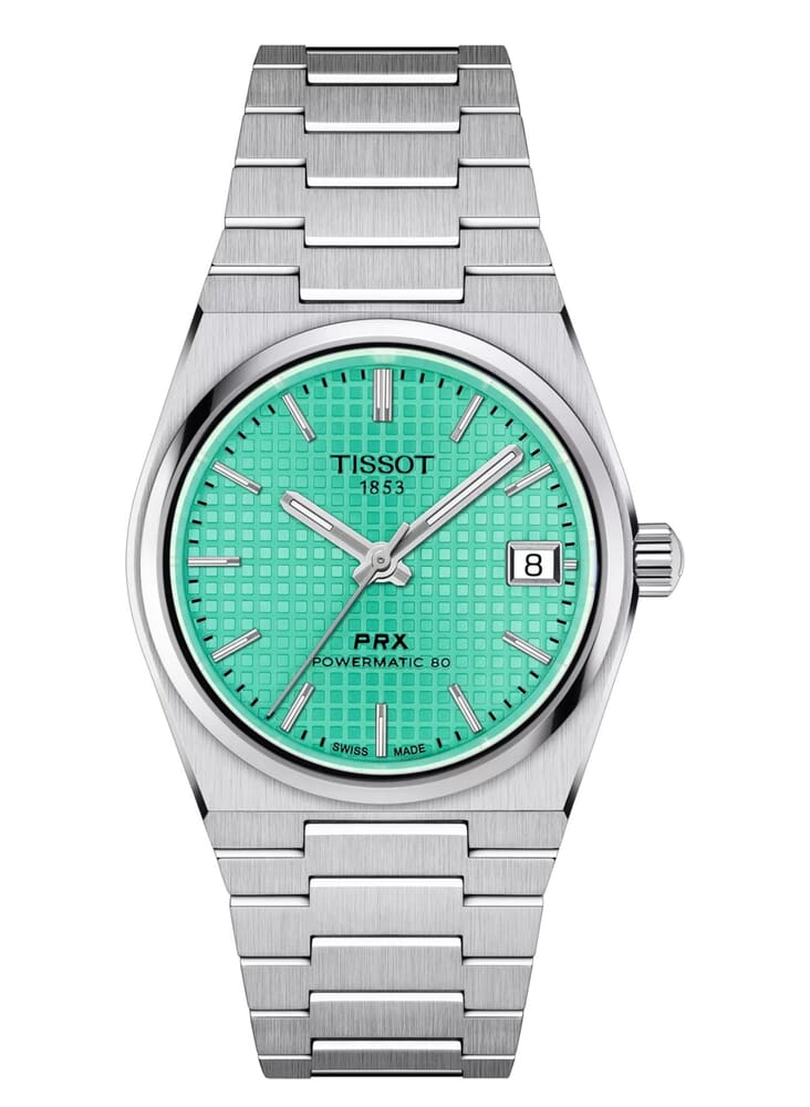 Женские механический с автоподзаводом часы Tissot T137 T-Classic PRX T137.207.11.091.01 зеленый нержавеющая сталь — Изображение 1