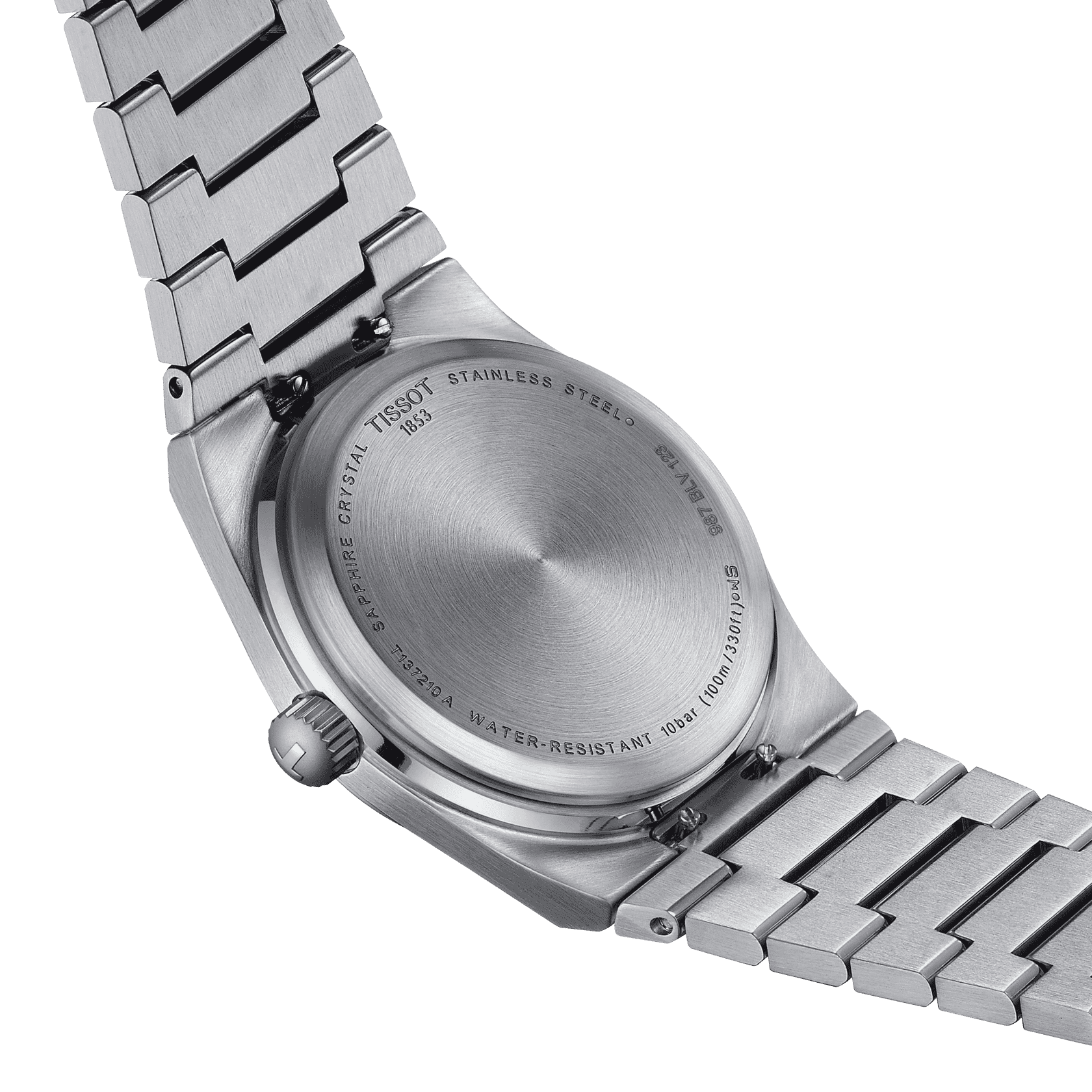 Женские кварцевый часы Tissot T137 T-Classic PRX T137.210.11.351.00 голубой нержавеющая сталь — Изображение 5