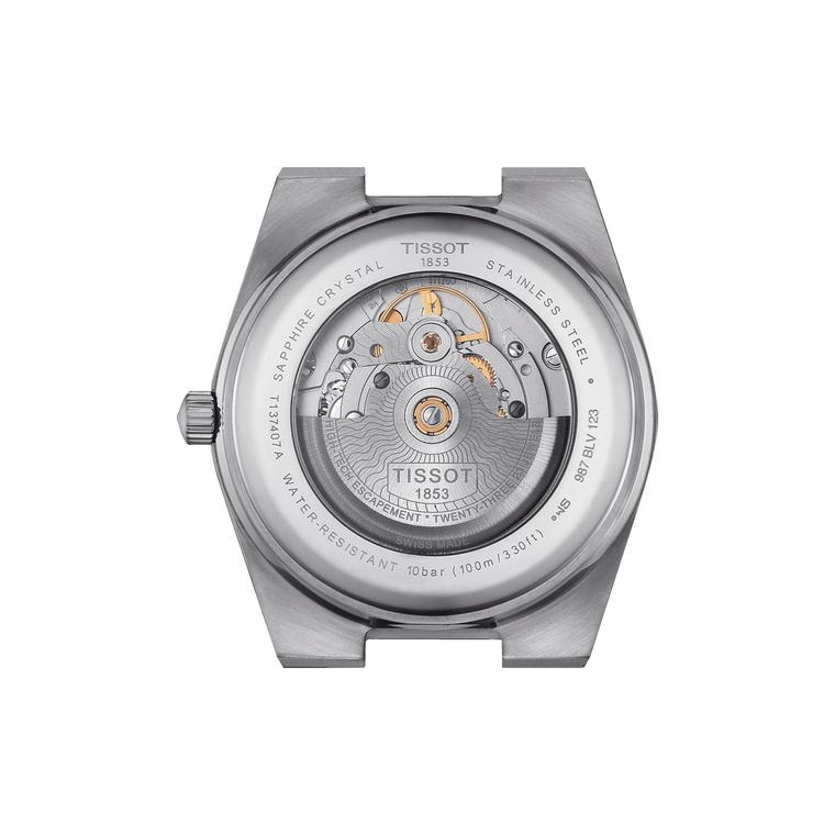 Мужские часы Tissot T077 T-Classic PRX T137.407.11.041.00, механизм механический с автоподзаводом, циферблат синий, браслет нержавеющая сталь — Изображение 2
