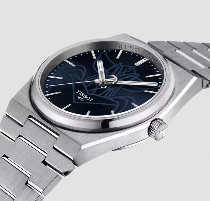 Мужские часы Tissot T137 T-Classic PRX T137.407.11.041.02, механизм механический с автоподзаводом, циферблат синий, браслет нержавеющая сталь — Изображение 9