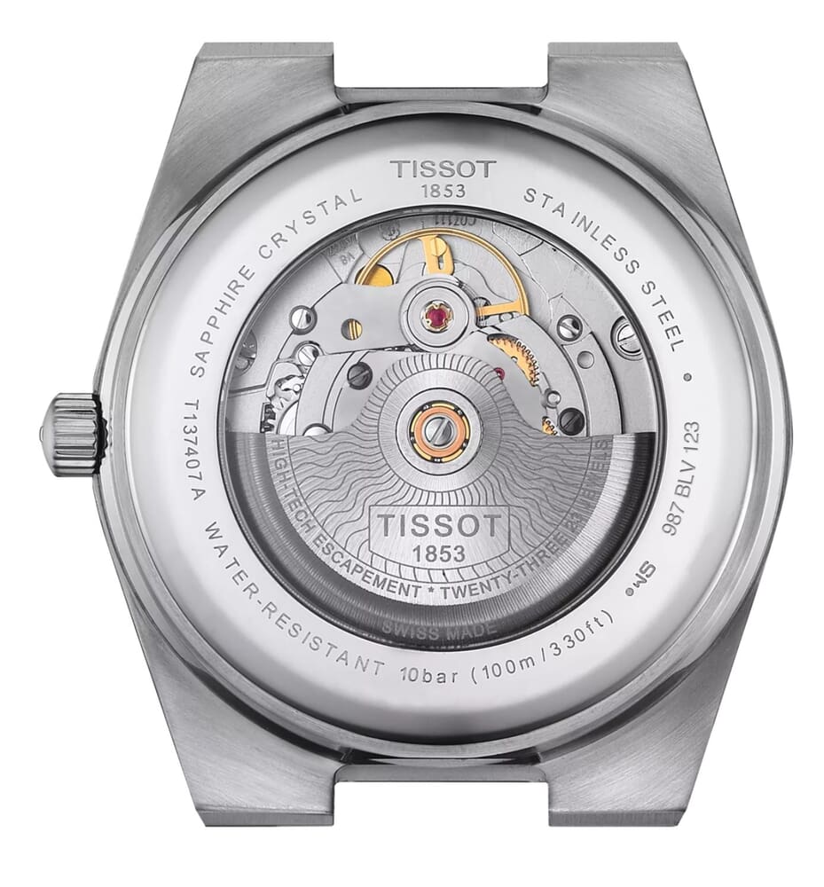 Мужские часы Tissot T137 T-Classic PRX T137.407.11.091.01, механизм механический  с автоподзаводом, циферблат зеленый, браслет нержавеющая сталь — Изображение 3