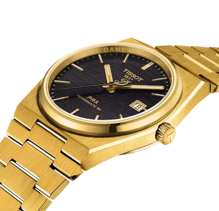 Мужские часы Tissot T137 T-Classic PRX T137.407.33.051.00, механизм механический с автоподзаводом, циферблат черный, браслет нержавеющая сталь + pvd — Изображение 6