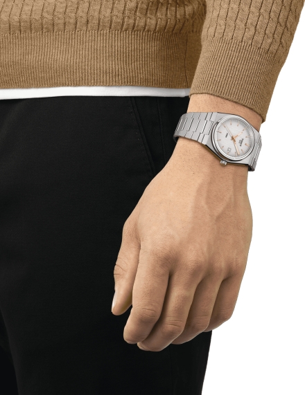 Мужские часы Tissot T137 T-Classic PRX T137.410.11.031.00, механизм кварцевый, циферблат серебристый, браслет нержавеющая сталь — Изображение 4