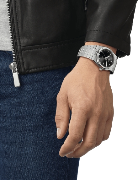 Мужские кварцевый часы Tissot T137 T-Classic PRX T137.410.11.051.00 черный нержавеющая сталь — Изображение 4