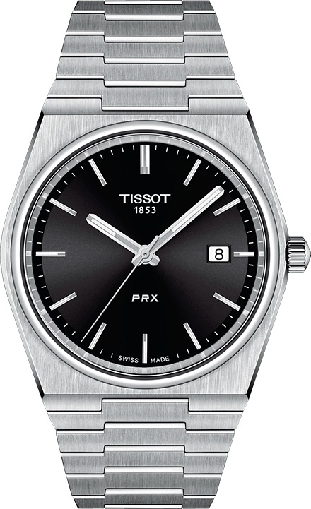 Мужские кварцевый часы Tissot T137 T-Classic PRX T137.410.11.051.00 черный нержавеющая сталь — Изображение 1