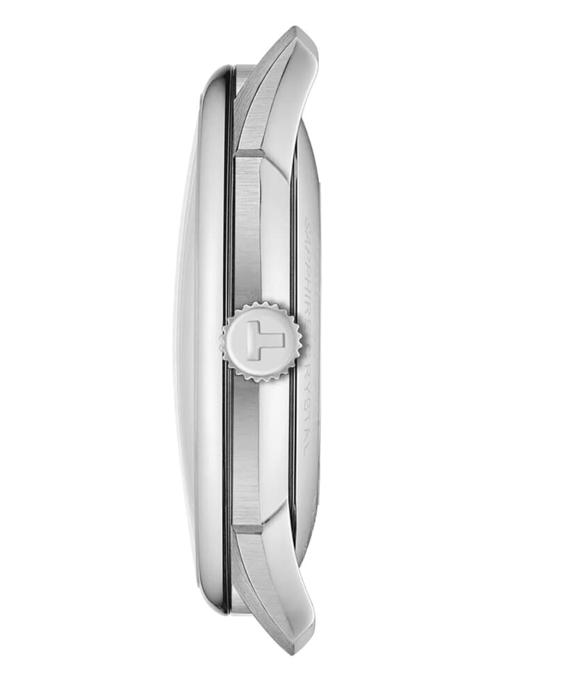 Мужские часы Tissot T139 T-Classic Chemin Des Tourelles T139.407.11.068.00, механизм механический с автоподзаводом, циферблат серый, браслет нержавеющая сталь — Изображение 2