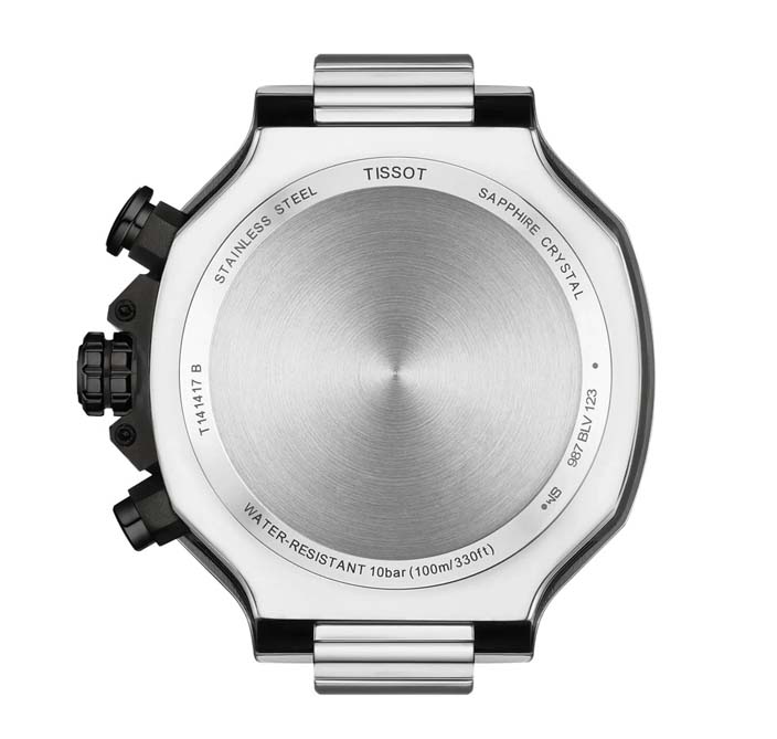 Мужские часы Tissot T141 T-Sport  T-Race T141.417.27.041.00, механизм кварцевый хронограф, циферблат синий, браслет силикон — Изображение 3