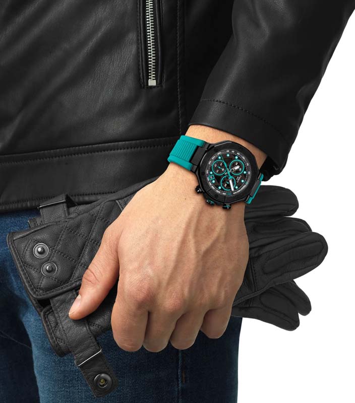 Мужские часы Tissot T141 T-Sport  T-Race T141.417.37.051.01, механизм кварцевый, циферблат черный, браслет синтетика — Изображение 5
