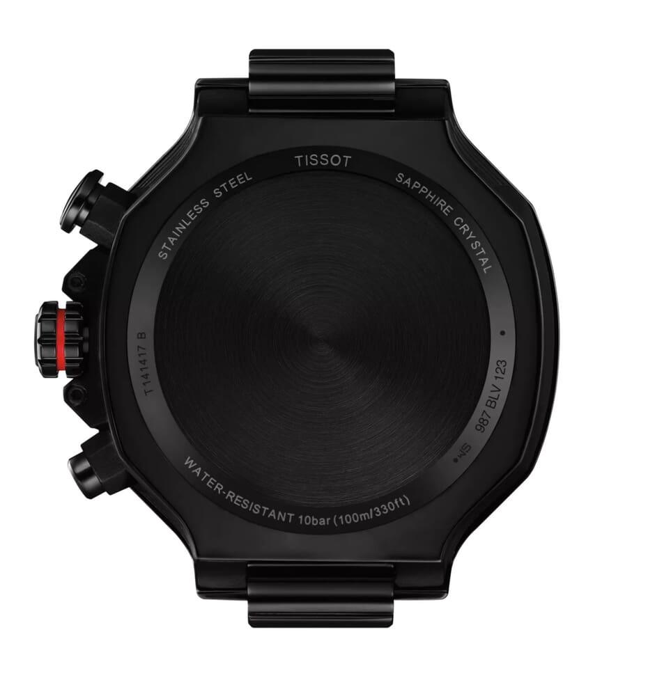 Мужские часы Tissot T141 T-Sport T-Race Chronograph T141.417.37.061.01, механизм кварцевый, циферблат серый, браслет силикон — Изображение 3