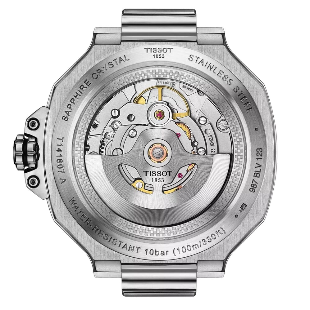 Мужские механический  с автоподзаводом часы Tissot T141 T-Sport  T-Race T141.807.11.041.00 синий нержавеющая сталь — Изображение 3