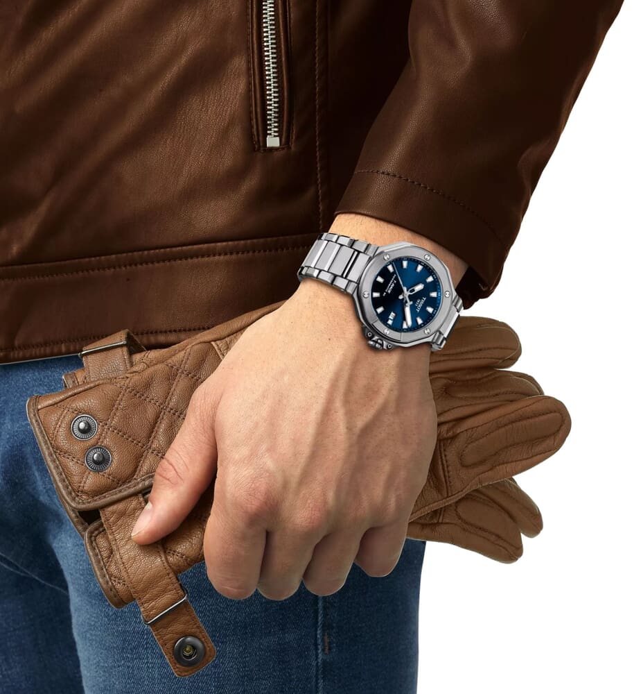 Мужские механический  с автоподзаводом часы Tissot T141 T-Sport  T-Race T141.807.11.041.00 синий нержавеющая сталь — Изображение 5