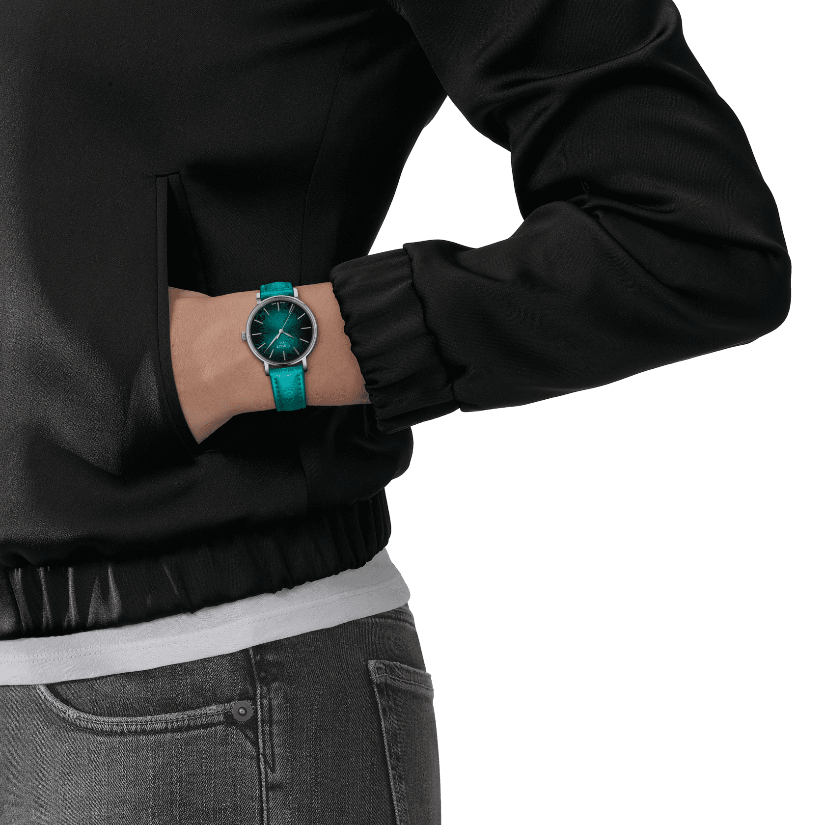 Женские часы Tissot T143 T-Classic Everytime Lady T143.210.17.091.00, механизм кварцевый, циферблат синий, браслет кожа — Изображение 3