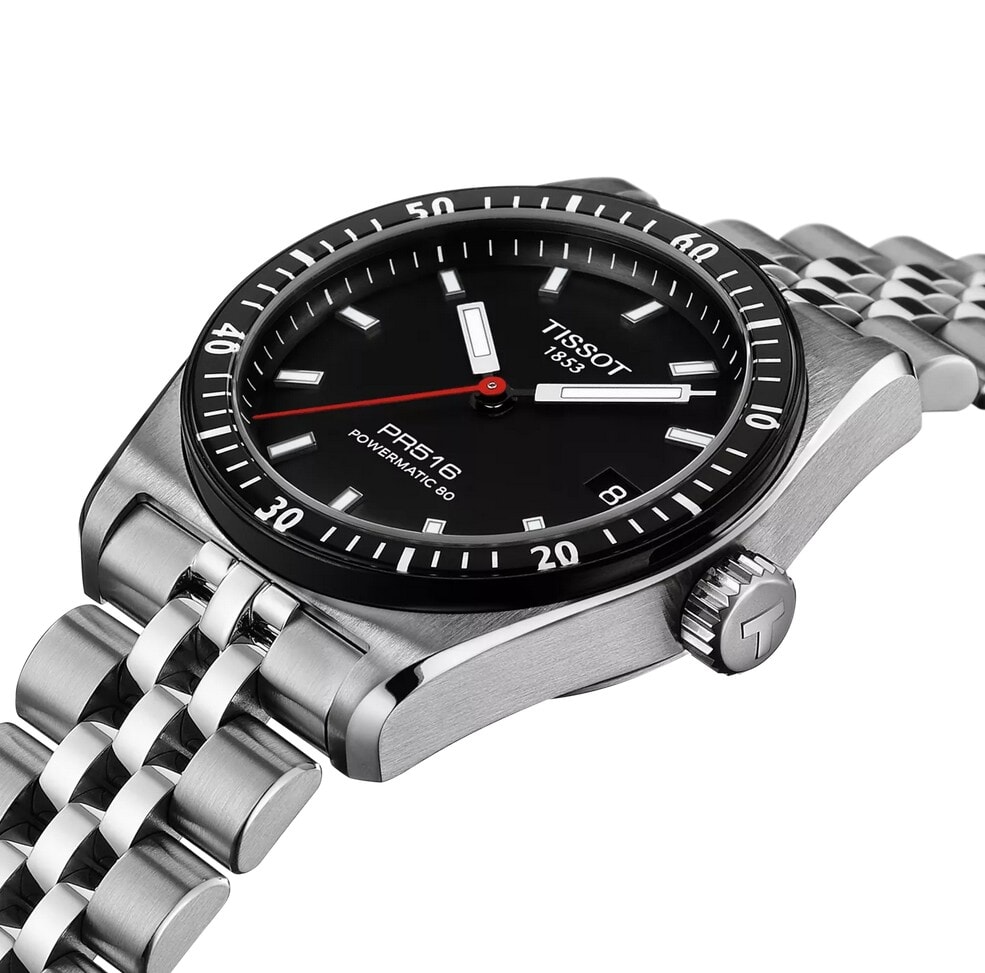 Мужские часы Tissot T149 T-Sport PR 516 T149.407.11.051.00, механизм механический с автоподзаводом, циферблат черный, браслет нержавеющая сталь + pvd — Изображение 6